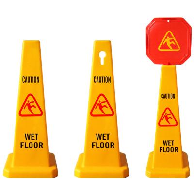 China New PP Material H68cm PP Caution Sign Caution Board Warning Board Plastic Wet Floor Cone for sale