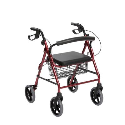 China Wholesale Modern Foldable Aluminum Adjustable Walker Rollator With Seat for sale