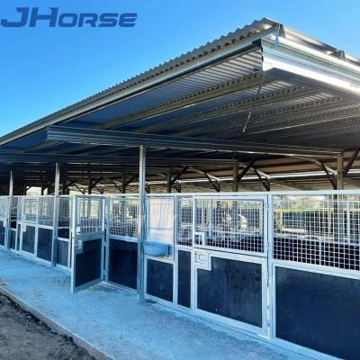 China Outdoor Portable Horse Box Horse Stalls Set Horse stable Door Barn Roof Shelter with HDPE Panels for sale