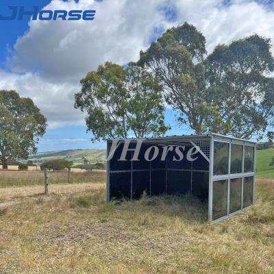 China Galvanized Portable Movable Horse Box Stable Barn Roof Shelter Horse Stall Panels for sale