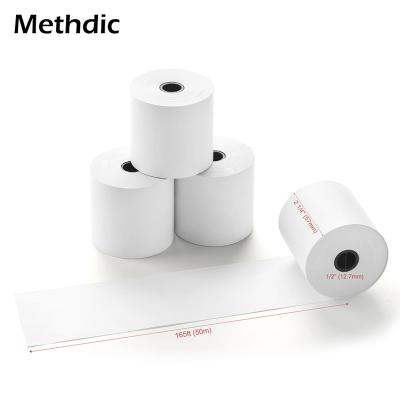 China Rolls Paper Machine 50*80 Methdic Word ATM Blue Thermal Paper Thermal Credit Card Receipt Paper for sale