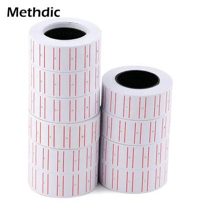 China Anti-Counterfeit Methdic 10rolls/lot Single Line Gun Label Tag Price Tag Roll Printing Lables for sale