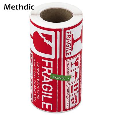 China Waterproof Methdic Same Popular Fragile 130x70mm Labels Packaging Labels Sticker for sale