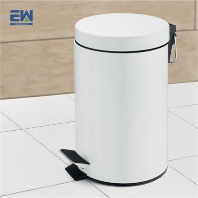 China New Design High Grade Foot Check Waste Bin Sustainable Bin Producer Round Inner Steel Bucket Kitchen Waste Storage 5L Bin for sale