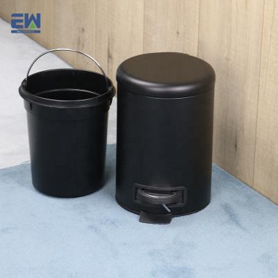 China 2020 New Household Items Bathroom Products Viable Bathroom Cabinets With Metal Handle Easy Move Buckets Stainless Steel Pedal Trash Can for sale