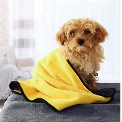 China Large Fiber Cat Viable Absorbent Saliva Pet Buckskin Cooling Drying Towel for Cats and Dogs for sale