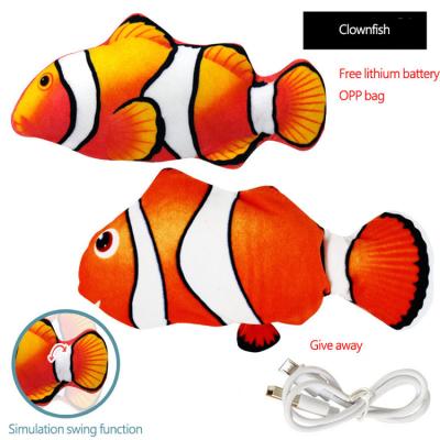 China Stuffed Toy Stuffed Animal Cat Fish Pet Toy Electric Funny Simulation Fishes Flapping Electric Swing for sale