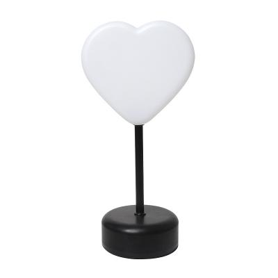 China Modern Home Wireless Decorative Book Light Led Heart Shaped Cute Multicolor Reading Desk Lamp for sale