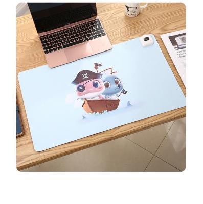 China PASSIONATE PU Leather Sublimation Desktop Environmental Protection Pattern Cute Animal Mouse Pad for sale