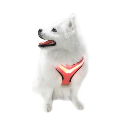 China New 2022 Pet Chest Strap Dog Harness Night LED Reflective Vest Light Dog Strap Factory Direct Sales for sale