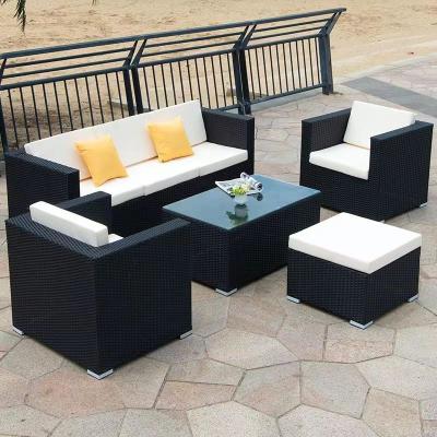 China Waterproof cheap stock outdoor furniture cover garden set patio rattan sofas can send tarpaulin small size suitable for transportation for sale