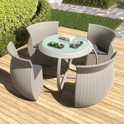 China Waterproof Factory Promotional Rattan Dining Outdoor Patio Rattan Wicker Furniture Set Sets Garden Furniture Rattan for sale