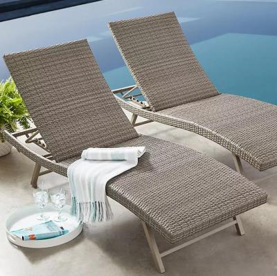 China Outdoor Rattan Chaise Lounge Wicker Furniture Modern Factory Wholesale Outdoor Patio Rattan Furniture for sale