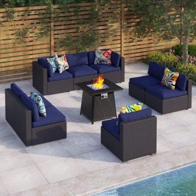 China Eco-freindly Waterproof Sofa Combination Outdoor Patio Combination Furniture Bistros Table And Chair Sets for sale