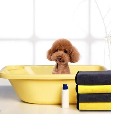 China Viable High End Dog Cleaning Towel Supplies From China Customized Embroidery Microfiber Personal Super Soft Water-absorbing Dry Dog Towel for sale