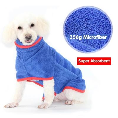 China 6 Size Sustainable Pet Cat Dog Enjoy Coat Color Customized Jacket Quick-drying Dog Bathrobe for sale