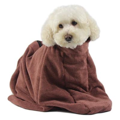 China Viable Dry Quick Dry Absorbent Dog Bathrobe Towel Dog Microfiber Bag Dog Bath Quick Drying Towel for sale