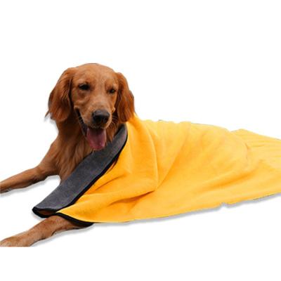 China New Sustainable Microfiber Dogs Bath Drying Towels Quick Absorb Pets Bath Towel For Dogs Cats Padding Cleaning for sale