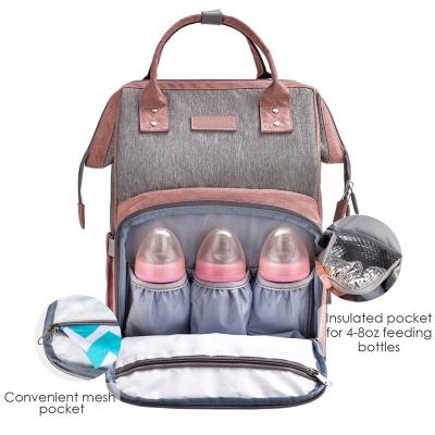 China Baby Waterproof Diaper Night Light Mummy Travel Bag Mommy Backpack Baby Diaper Changing Bag for sale