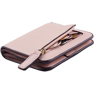 China RFID Fashion RFID Small Wallets For Women Pocket Lady Mini Purse Leather Card Case Wallet Clutch Purse for sale