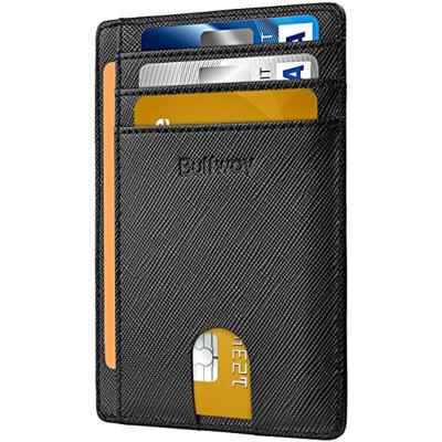 China Fashionable Card Holder Front Pocket Credit Card Holder Slim Minimalist Leather Custom Made for sale