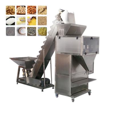 China Semi Automatic Food Two Scale Food Granule Sunflower Seed Peanut Packing Coffee Chocolate Bean Bean Weighing Packing Machine for sale