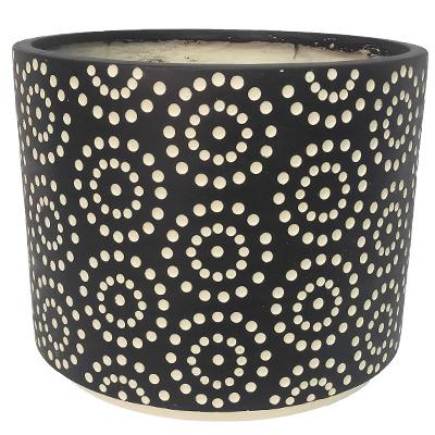 China New Design Chinese Style Outdoor Decorative Large Fiberglass Hot Selling Plastic Flower Pot (12X9.8