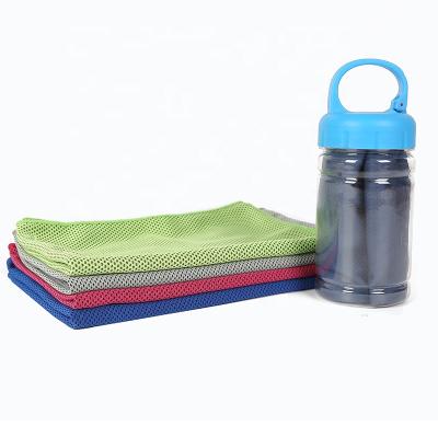 China Compressed 100% Polyester Magic Sweat Absorption Fitness Sports Cooling Towel for sale