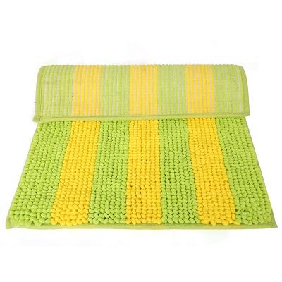 China Customized Sustainable Waist Loop Fabric Chenille Waterproof Luxury Bath Mat for sale