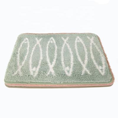 China Washable TPR Backing Non-slip Plain Printed Door Reception Microfiber Floor Mat for sale