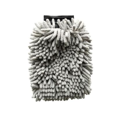 China Hot Selling Microfiber Quick Drying Non-residue Microfiber Chenille Washing Station Glove for sale