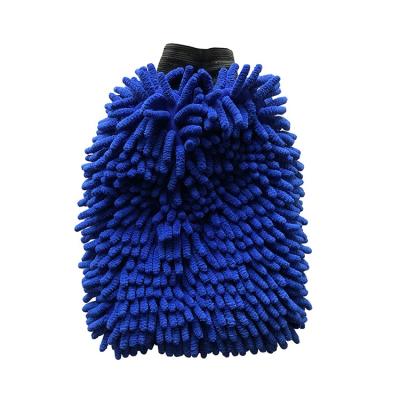 China Best Selling Smooth Microfiber Non-scuff Microfiber Chenille Car Wash Glove for sale