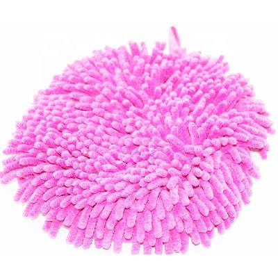 China Microfiber Customized Solid Color Durable Soft Microfiber Chenille Car Wash Glove for sale