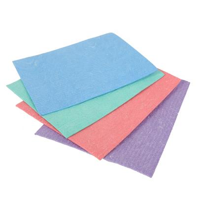 China Viable Color Kitchen Hand Dish Pure Quick Absorbent Cellulose Cleaning Cloth for sale