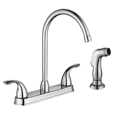 China Metered Faucets UPC China Suppliers Europe Double Headed Industrial Double Handle Kitchen Water Faucet Europe Tapware Faucet for sale