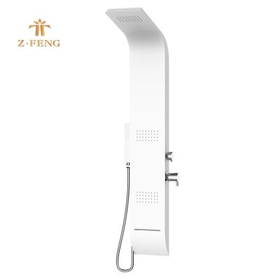 China With Sliding Bar White Bathroom Shower Panels Column Panel Wall Mounted Ducha for sale