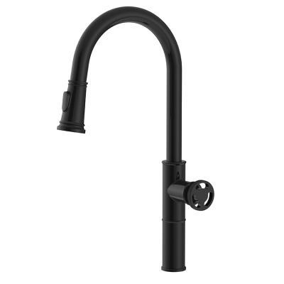 China Pull Out Black Lanerdi Pull Down Kitchen Faucets for sale