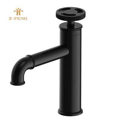 China Faucets Industrial Style Black Metered Basin Faucet for sale