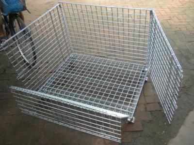 China Removable Wire Mesh Container,Foldable Metal Mesh Cage,50x50mm,Galvanized or PVC for sale