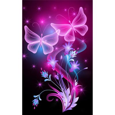 China Modern Wall Decoration Painting Kits 3D Handmade Colorful Butterfly Diamond Embroidery Mosaic for sale