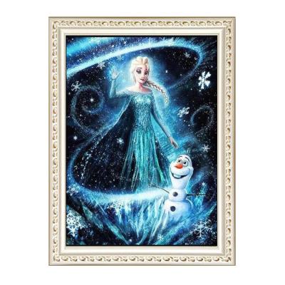 China Environmental Materials Handmade Crafts Custom Clean Frozen Picture Art 5d Cartoon Round Square Drill Diamond Painting for sale