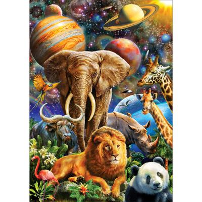 China High Quality Moisture-proof Wall Art Paint Animals Universal Large 5D Diamond Painting Resin Decor Kits for Office Decoration for sale