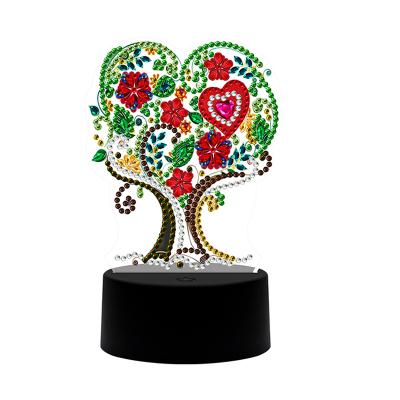 China Diamond Painting Factory Original 5D Diamond Painting LED Diamond Painting Lamp Love Tree Diamond Painting for sale