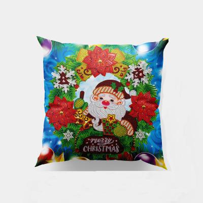 China New Design Anti-static Christmas Diy 5D Sofa Decorative Cushion 30*30cm Diamond Painting Pillowcase for sale