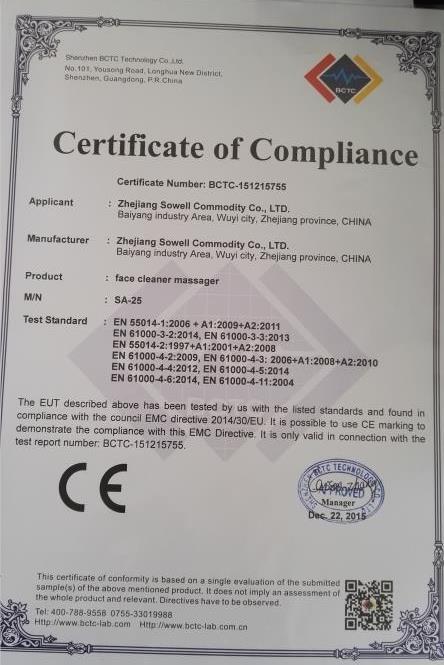 CE - Zhejiang Sowell Commodity Co., Ltd.