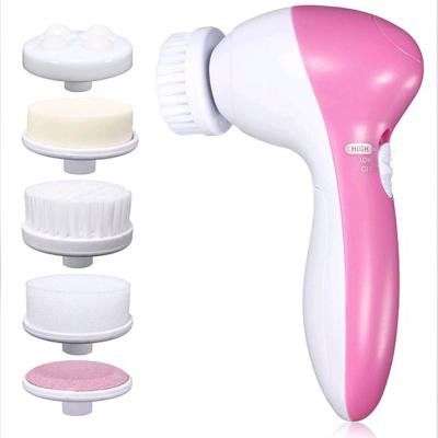 China Face Lift 5 in 1 Multifunctional Electric Beauty Care Massage Face Cleaning Brush, Skin Care Face Massager for sale