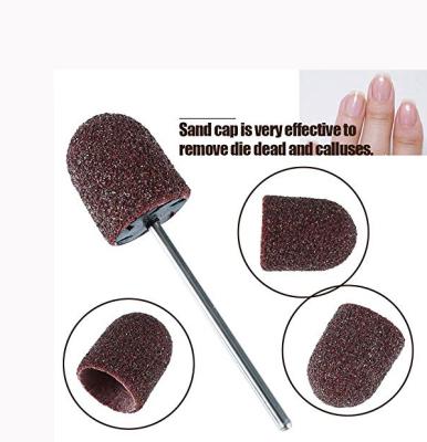 China Brown Easy Sanding Cap For Nail Pedicure Multi Colors Nail Art Manicure Pedicure New Premium Sanding Caps for sale