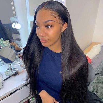 China Silky Straight Wave 5x5 HD Closure 180% Density Peruvian Wigs Straight Lace Front Wigs For Black Women With Baby Hair for sale