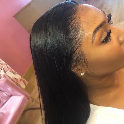 China Wholesale Malaysian Straight Hair 13by4 Frontal Lace Wigs Cuticle Aligned Swiss Lace Wigs For Black Women for sale