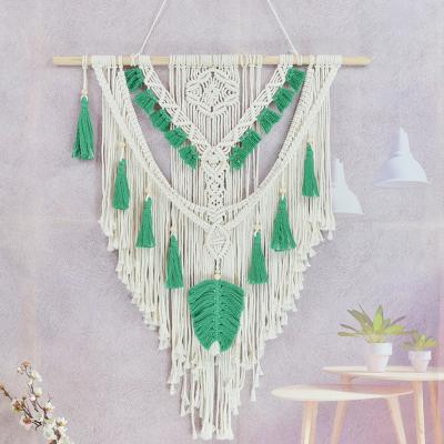 China Beautiful Decoraion Factory Direct Sales 100% Cotton Hand Woven Macrame Tapestry for Bedroom Decorate for sale